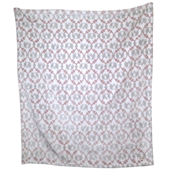 2021 Blankets & Beyond Elephant Baby Lovey Security Blanket 31" X 29" - Picture 4 of 5